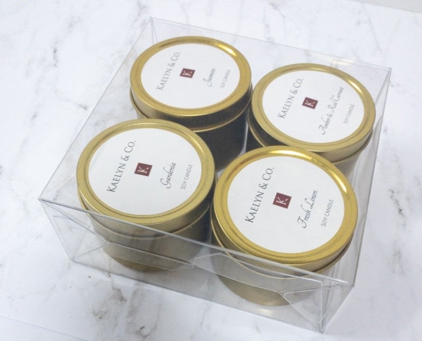 Gold Travel Candle Gift Set 2