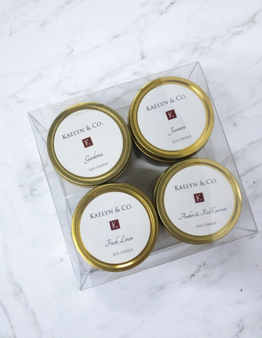 Gold Travel Candle Gift Set 1