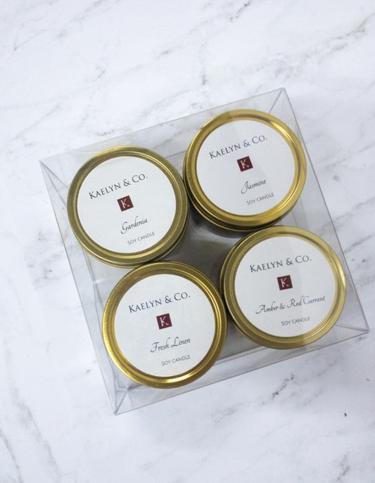 Gold Travel Candle Gift Set 2