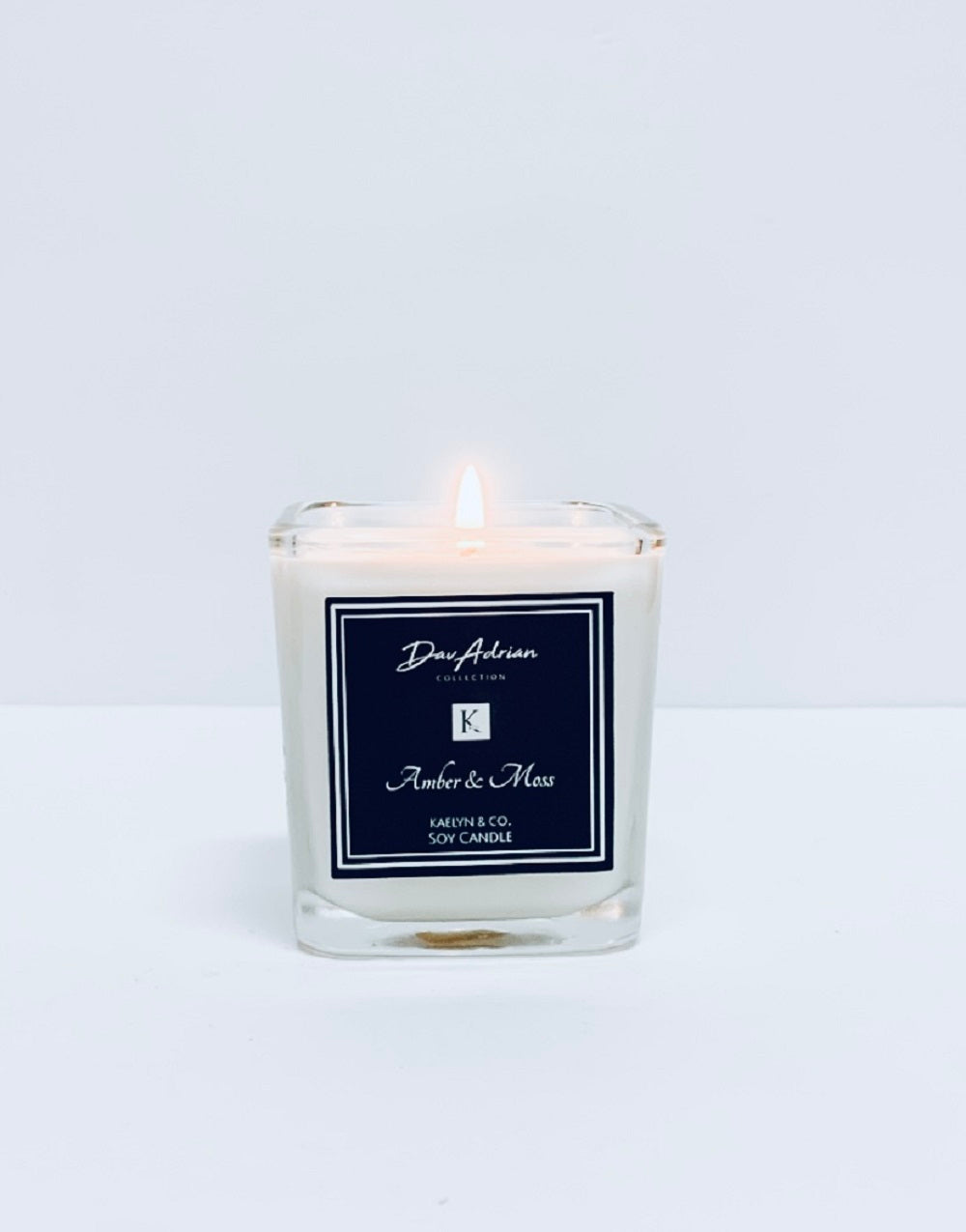 DavAdrian Collection Amber & Moss Small Cube Candle - Kaelyn & Co.