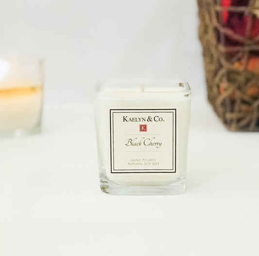 Black Cherry Small Cube Candle - Kaelyn & Co.