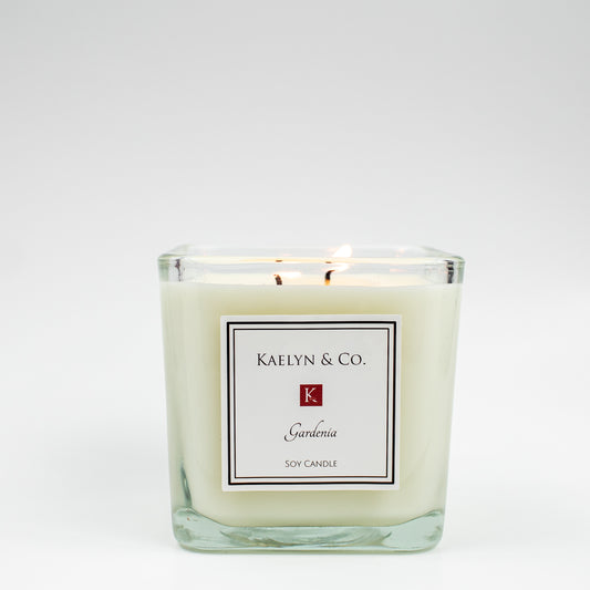 Gardenia Medium Cube Candle