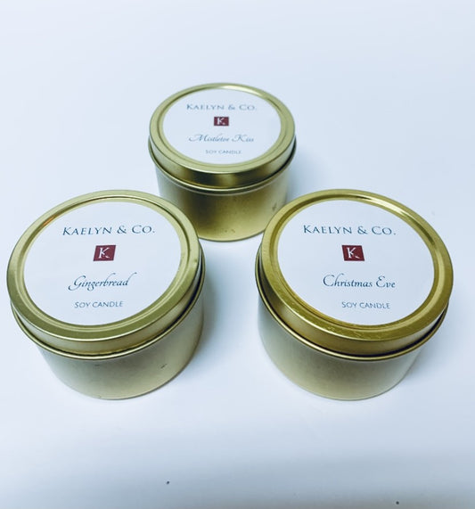 Gold Travel Candles - Kaelyn & Co.